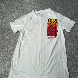 Jordan White Tee with Red and Yellow Graphic